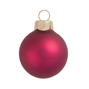 40Ct Matte Soft Berry Red Glass Ball Christmas Ornaments 1.5 40mm - All