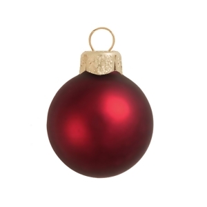 12Ct Matte Henna Red Glass Ball Christmas Ornaments 2.75 70mm - All