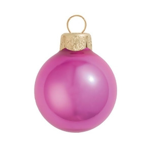 12Ct Shiny Lipstick Pink Glass Ball Christmas Ornaments 2.75 70mm - All
