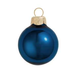 40Ct Shiny Midnight Blue Glass Ball Christmas Ornaments 1.5 40mm - All