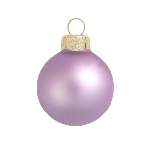 12Ct Matte Soft Lavender Purple Glass Ball Christmas Ornaments 2.75 70mm - All