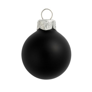 6Ct Matte Black Glass Ball Christmas Ornaments 4 100mm - All