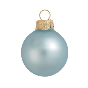 6Ct Matte Baby Blue Glass Ball Christmas Ornaments 4 100mm - All