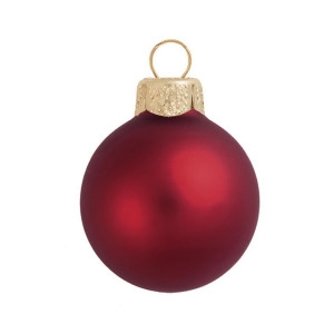 6Ct Matte Burgundy Red Glass Ball Christmas Ornaments 4 100mm - All