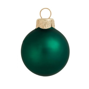 6Ct Matte Emerald Green Glass Ball Christmas Ornaments 4 100mm - All
