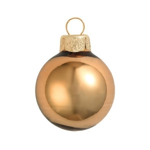 6Ct Shiny Burnt Orange Glass Ball Christmas Ornaments 4 100mm - All