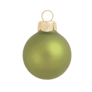 6Ct Matte Light Green Glass Ball Christmas Ornaments 4 100mm - All
