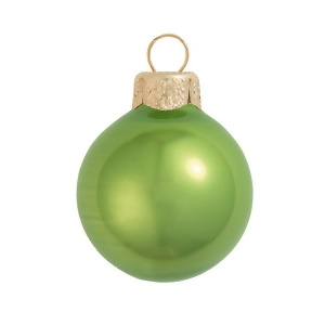 6Ct Pearl Lime Green Glass Ball Christmas Ornaments 4 100mm - All