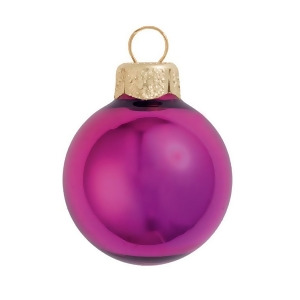 6Ct Shiny Raspberry Pink Glass Ball Christmas Ornaments 4 100mm - All