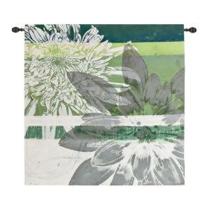 Graphic Flowers Cotton Woven Wall Art Hanging Tapestry 40 x 40 - All