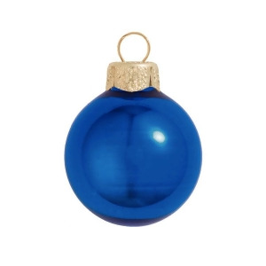 4Ct Shiny Cobalt Blue Glass Ball Christmas Ornaments 4.75 120mm - All