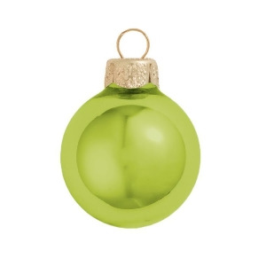 6Ct Shiny Soft Yellow Glass Ball Christmas Ornaments 4 100mm - All