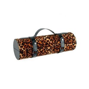 13.25 Fashion Avenue Stylish Brown Leopard Print Wine Bottle Carrier Purse - All