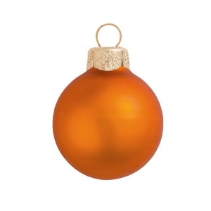 4Ct Matte Pumpkin Orange Glass Ball Christmas Ornaments 4.75 120mm - All