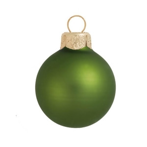 4Ct Matte Lime Green Glass Ball Christmas Ornaments 4.75 120mm - All