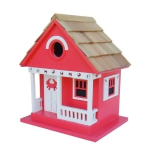 9.5 Fully Functional Whimsical Crab Cottage Architectural Birdhouse - All