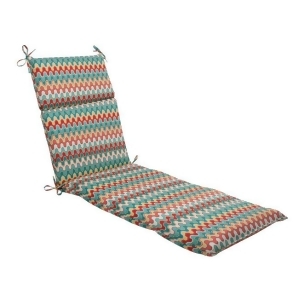 72.5 Moroccan Red Turquoise Outdoor Patio Chaise Lounge Cushion - All