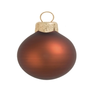 2Ct Matte Chocolate Brown Glass Ball Christmas Ornaments 6 150mm - All