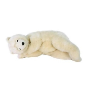 24 Life-Like Handcrafted Extra Soft Plush Sleeping Bear Stuffed Arctic Animal - All