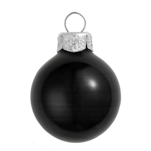 Shiny Black Glass Ball Christmas Ornament 7 180mm - All