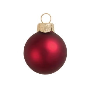 Matte Bordeaux Red Glass Ball Christmas Ornament 7 180mm - All