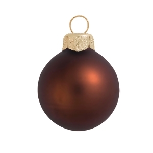 Matte Cocoa Brown Glass Ball Christmas Ornament 7 180mm - All