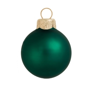 Matte Emerald Green Glass Ball Christmas Ornament 7 180mm - All