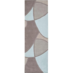 2.5' x 8' Triantan Taupe Stone and Gray Polyester Area Throw Rug Runner - All