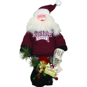 10 Ncaa Mississippi State Gift Bearing Santa Claus Christmas Table Top Figure - All