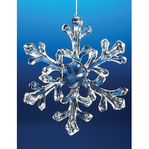 Club Pack of 18 Icy Crystal Decorative Medium Christmas Snowflake Ornaments 6 - All
