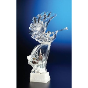 Pack of 2 Icy Crystal Illuminated Christmas Winter Scene Angel Figurines 17 - All