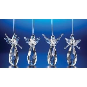 Club Pack of 24 Icy Crystal Assorted Christmas Praising Angel Ornaments 4 - All