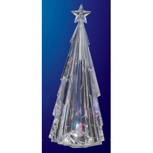 Pack of 2 Icy Crystal Decorative Modern Illuminated Christmas Tree Figures 13 - All
