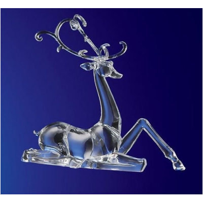 Icy Crystal Decorative Christmas Sitting Deer Figure 15.5