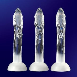 Pack of 6 Icy Crystal Illuminated Christmas Santa with Gifts Figurines 10 - All