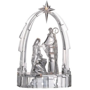 Pack of 4 Icy Crystal Illuminated Religious Christmas Nativity Figurines 7.5 - All