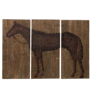 Large Country-Rustic Horse Three Panel Wall Mounted Decor Set 59 - All