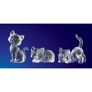 Club Pack of 12 Icy Crystal Decorative Cats Figurines 4 - All