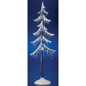 Pack of 6 Icy Crystal Illuminated Decorative Christmas Icicle Tree Figures 12.5 - All