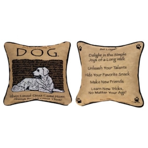 Reversible Advice from a Dog Square Throw Pillow 12.5 x 12.5 - All