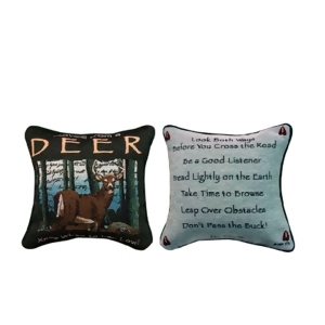 12.5 Advice from A Deer Square Throw Pillow - All