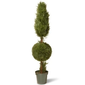 60 Potted Artificial Juniper Cone and Ball Topiary Tree - All