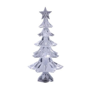 Pack of 4 Icy Crystal Illuminated Christmas Star Shaped Tree Figurines 11 - All
