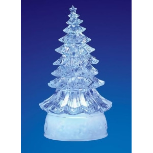 Pack of 4 Icy Crystal Illuminated Traditional ChristmasTree Figurines 9 - All