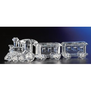 Pack of 2 Icy Crystal Decorative Christmas Candy Jar Trains 3.5 - All