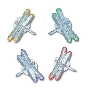 Pack of 6 Icy Crystal Decorative Children's Decor Dragonfly w/ Suction Cup 2.5 - All