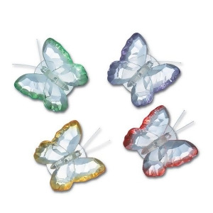 Pack of 6 Icy Crystal Decorative Children's Decor Butterfly w/ Suction Cup 2.5 - All