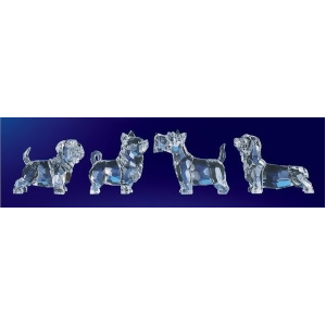 Club Pack of 16 Icy Crystal Decorative Mixed Dog Set Figurines 3 - All