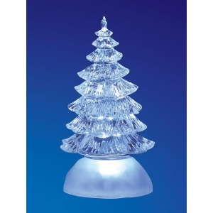 Pack of 4 Icy Crystal Illuminated Traditional ChristmasTree Figurines 7 - All