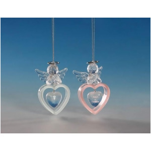 Club Pack of 16 Icy Crystal Baby's First Christmas Angel Ornaments 3.5 - All